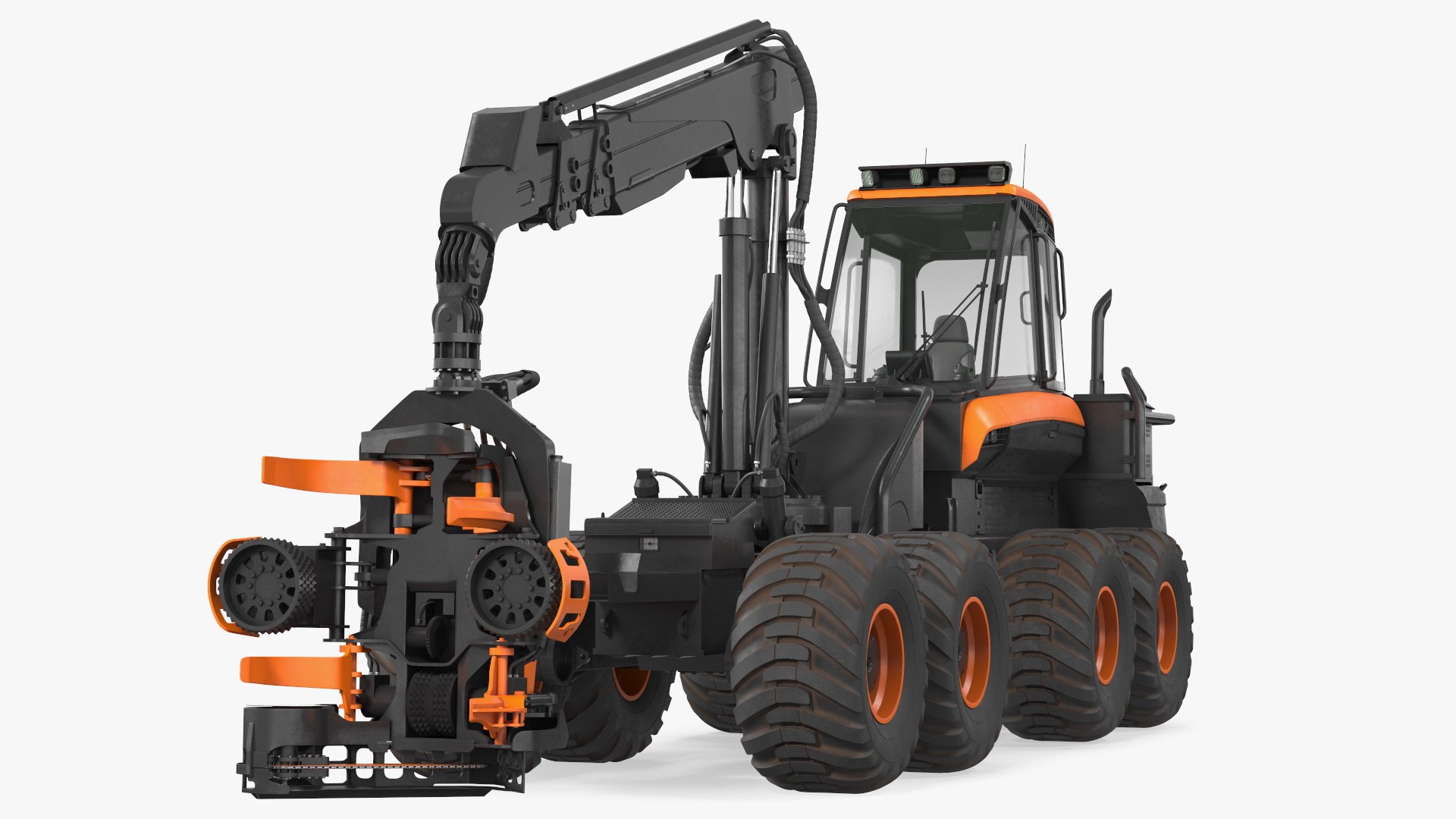 Forestry Harvester New 3D model preview