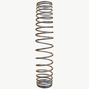 3D metal spiral spring model