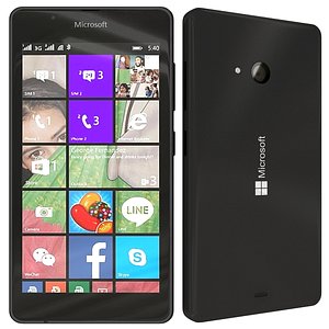 3d model microsoft lumia 540 black
