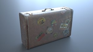 3d travel suitcase model