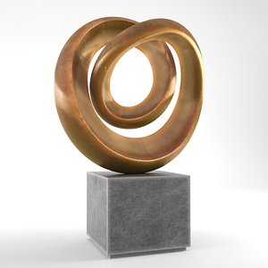 modern decorative abstract bronze 3D model