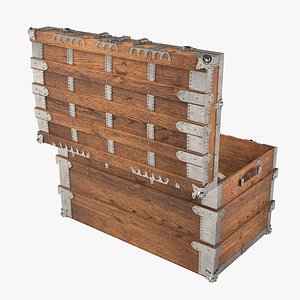 3D vintage ornate trunk