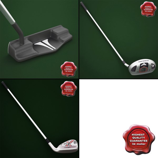 golf sticks v4 3d max