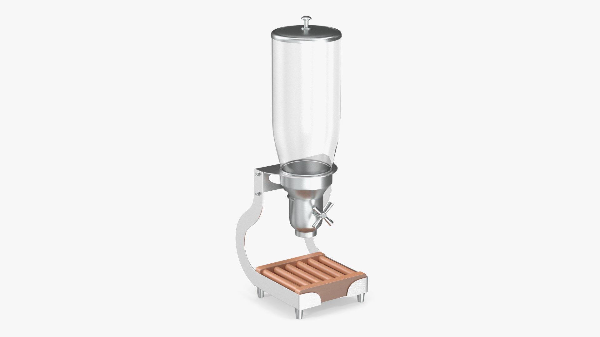 Dispenser Wooden Base For Dry Food Smart Space With One Canister 3D model preview
