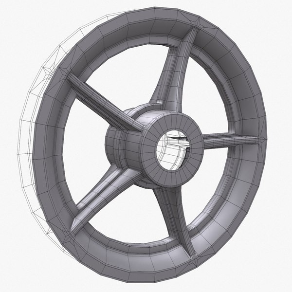 3D модель Колесо 8 обода - TurboSquid 1104260