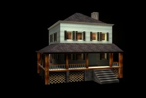 3d model country farm house