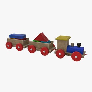 wooden toy train wood model