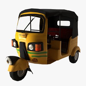 Auto Rickshaw Low Poly