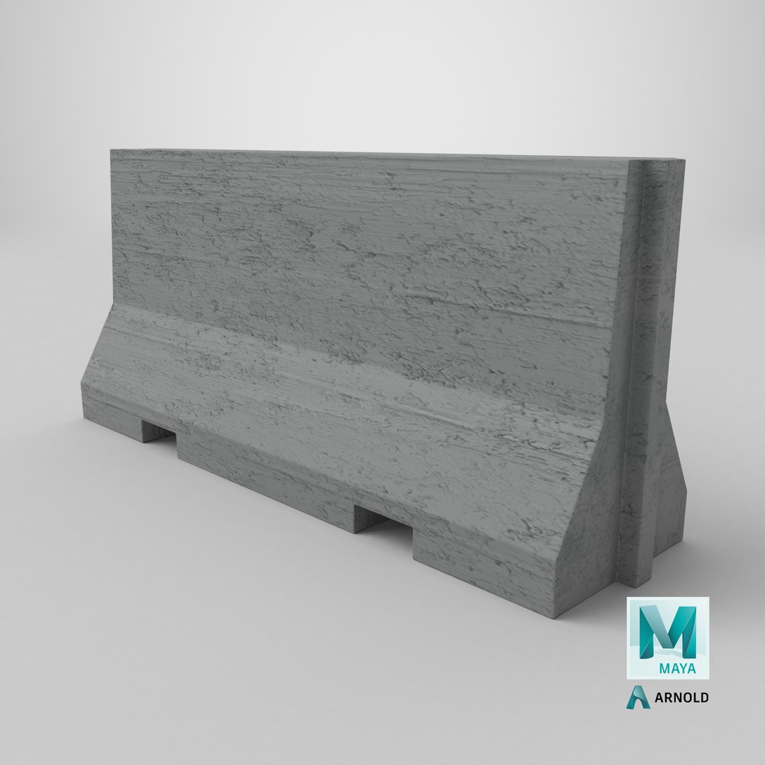 Concrete barrier 4 3D model https://p.turbosquid.com/ts-thumb/Qx/3GoCfd/eV/stemcell_maya_arnold_render/png/1715615883/1920x1080/fit_q87/8aef7513493326de168b5649e1ad4a1d53711ac9/stemcell_maya_arnold_render.jpg