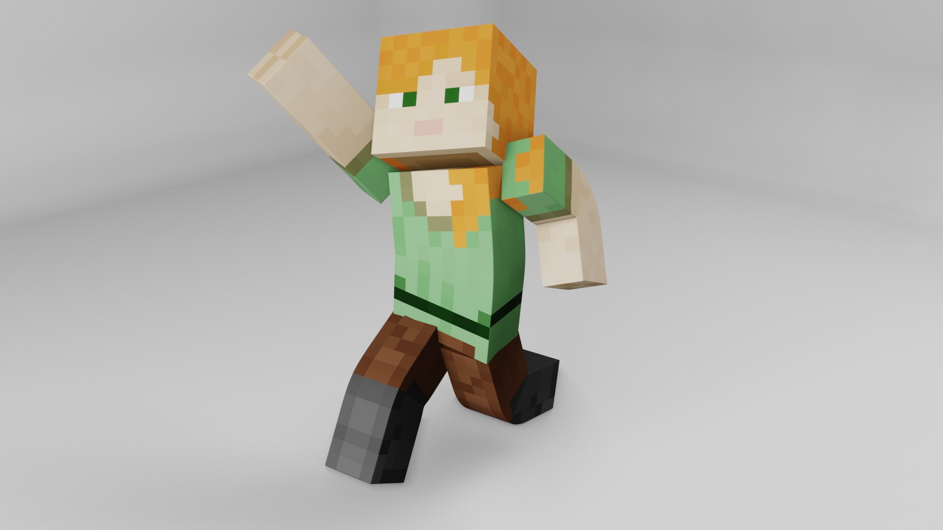3D Minecraft Alex - TurboSquid 1464547