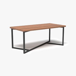 Industrial Modern Coffee Table Natural Woof and Metal