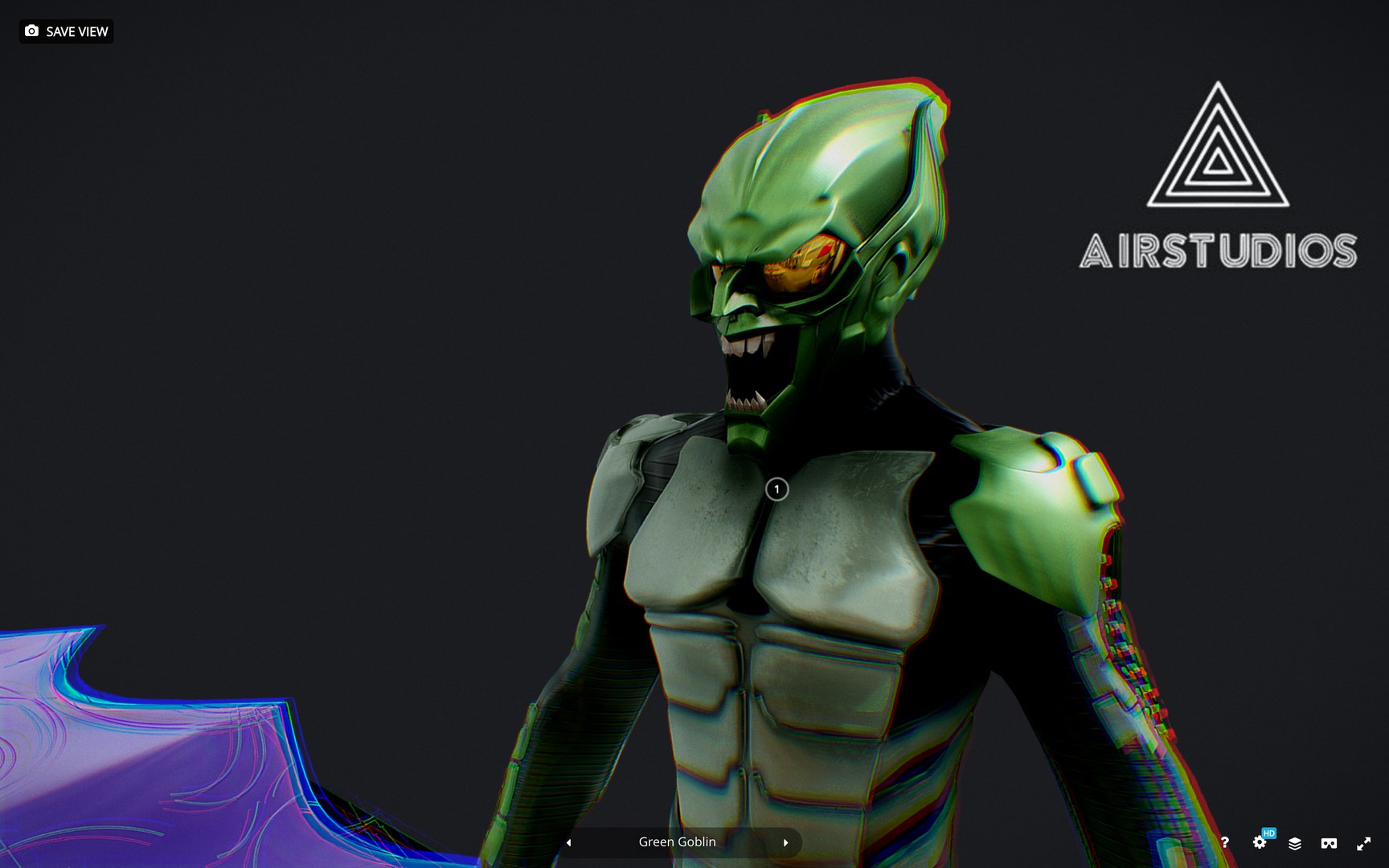 3D Green Goblin Full Body Glider And Pumpkin Bomb Model - TurboSquid ...