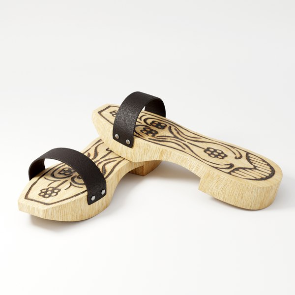 modelo 3d Wooden Clogs - TurboSquid 1681566