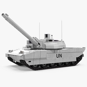 3d tank amx-56 leclerc united nations model
