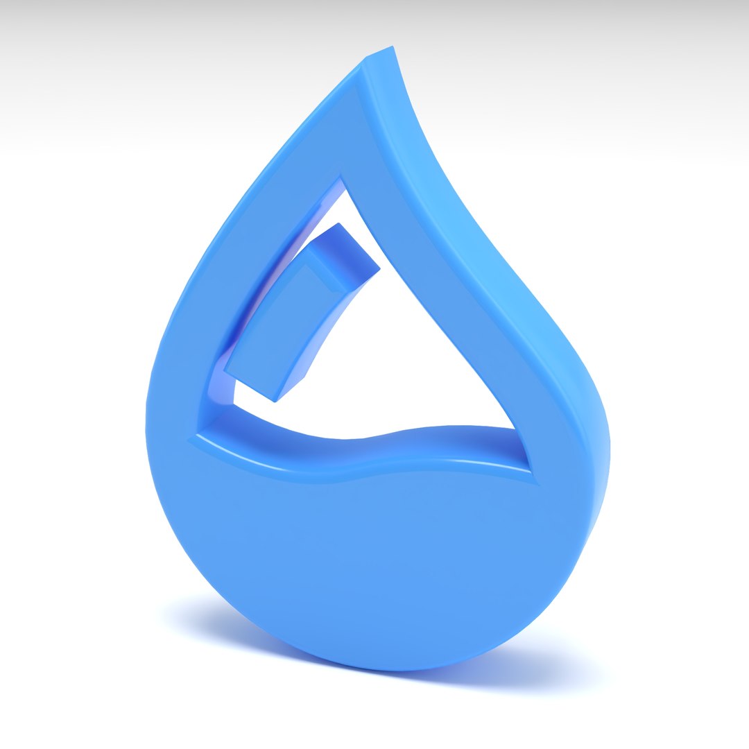 modèle 3D de Demi-goutte Symbole 3D - TurboSquid 2552633