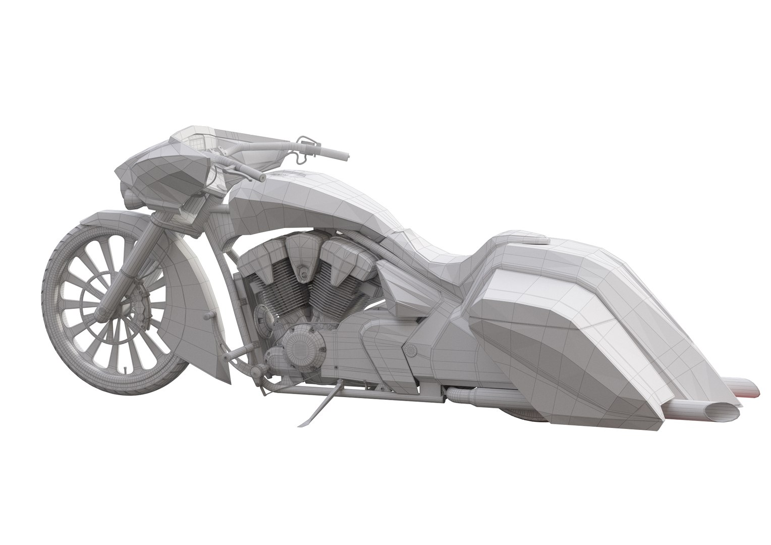 3D Stateline Slammer Bagger Motorcycle TurboSquid 1458627