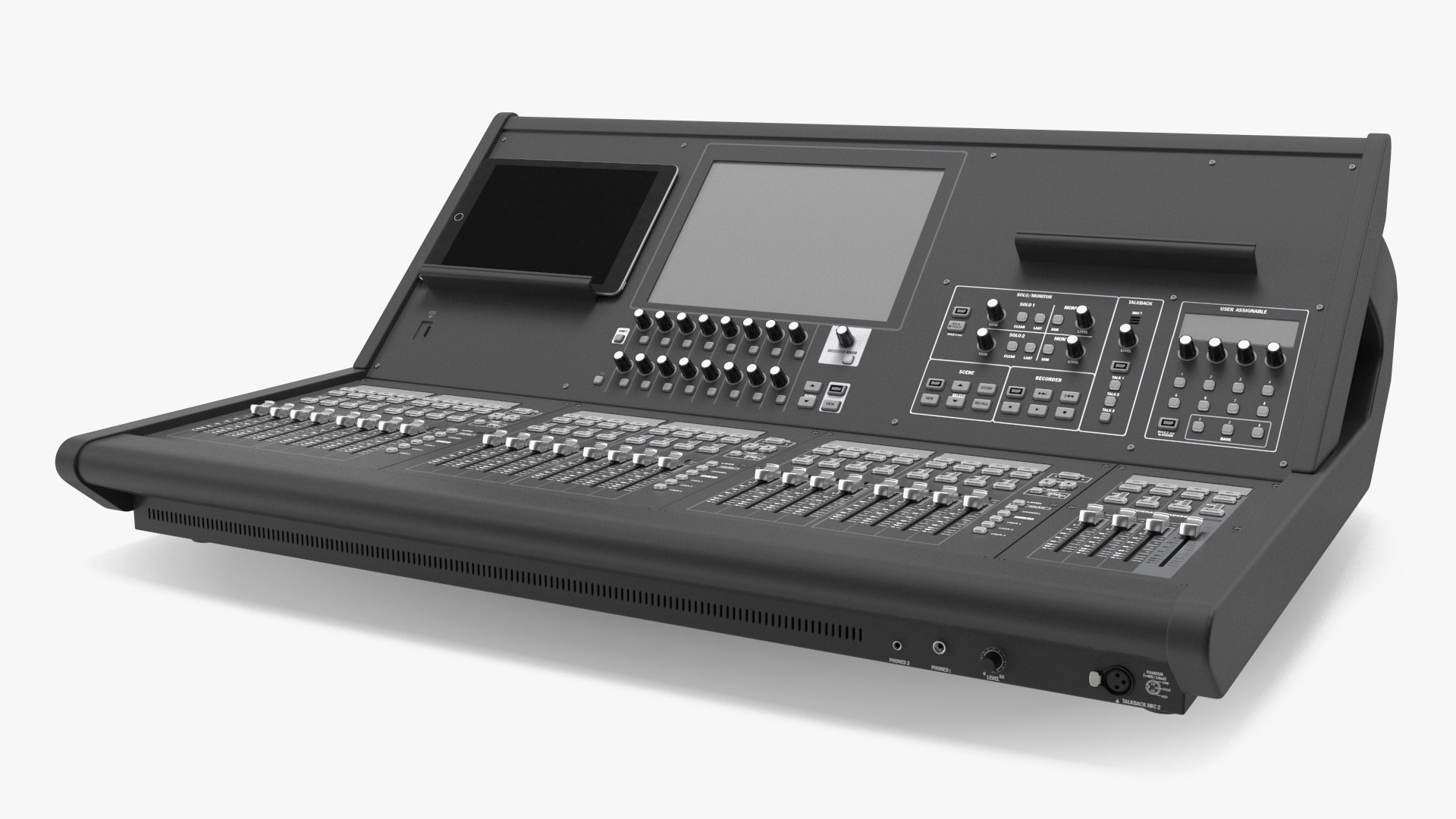 Live Mixing Console Grey 3D model preview
