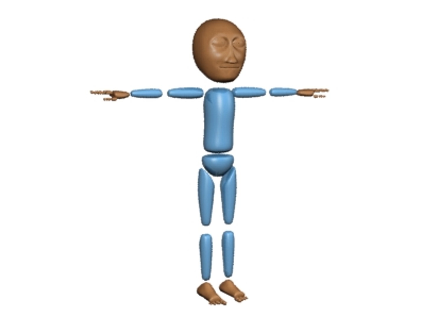 Rigged Cartoon Character 3d Model