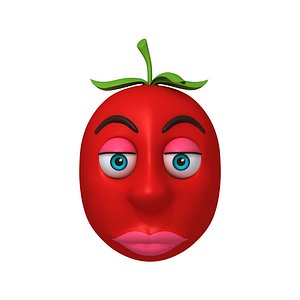 3D tomato cartoon model