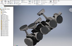 3D V8 MMC Engine 3d model model