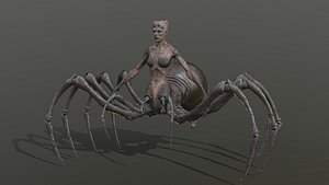 3D spider creature character