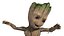 Pose de baile del personaje Pequeño Groot