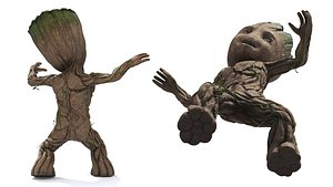 Little Groot Character Dancing Pose