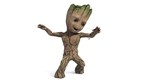 Little Groot Character Dancing Pose