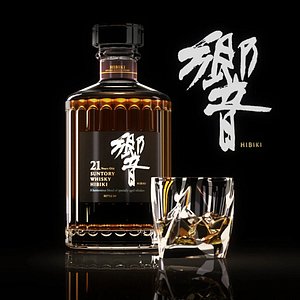 3d model hibiki whisky