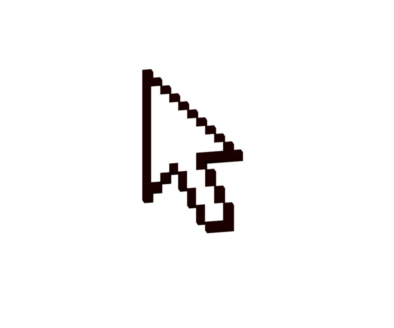 computer mouse cursor obj