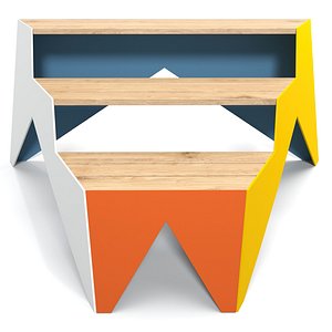3D Vestre Stoop Bench model