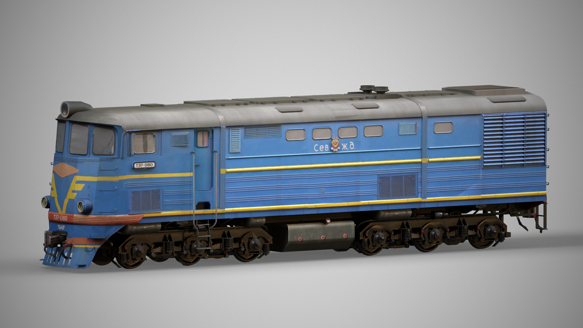 3D Locomotive TE7 Low-poly model - TurboSquid 2130928