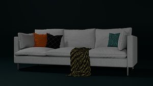 3D Contemporary couch model