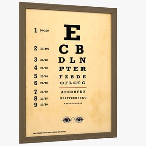 Snellen Eye Chart Antique