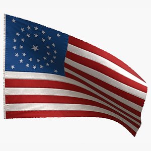 US Flag 34 Stars 1861