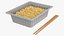 Instant Noodles in White Plastic Bowl with Chopsticks