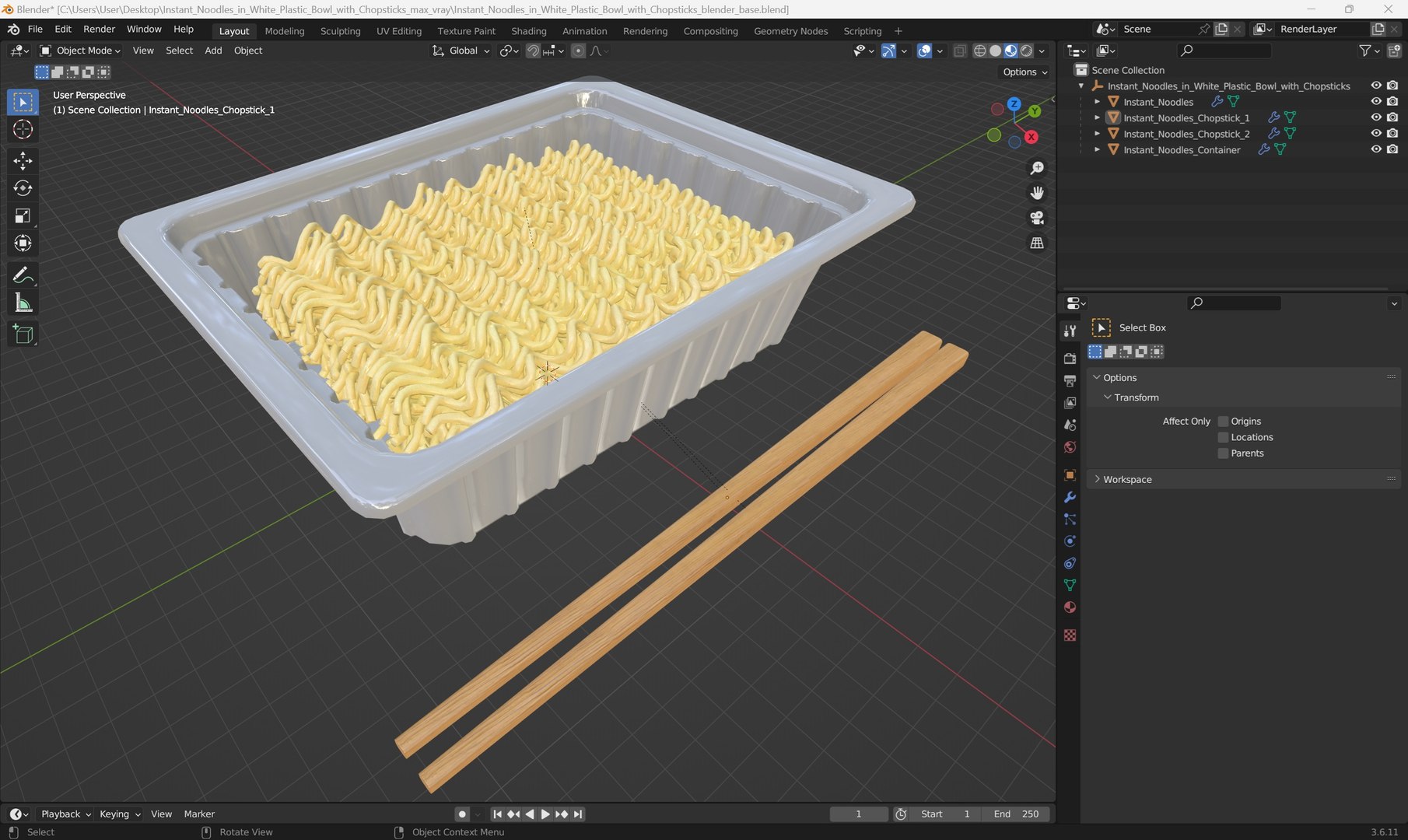 3D Instant Noodles in White Plastic Bowl with Chopsticks model https://p.turbosquid.com/ts-thumb/Qx/cJdobr/7O/instant_noodles_in_white_plastic_bowl_with_chopsticks_1001/jpg/1755776083/1920x1080/fit_q87/dbc0e971cce8d90b23b21a169782e526d29c58ce/instant_noodles_in_white_plastic_bowl_with_chopsticks_1001.jpg