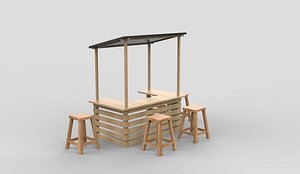 3D Pallet bar 3D model