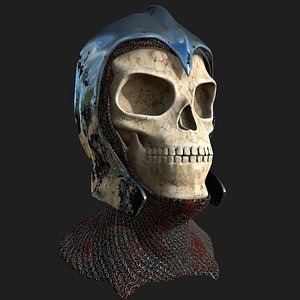 Skull in helmet