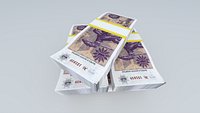 Albania 1 Lek Banknote 1992 Obverse 3D Model ALBP48A