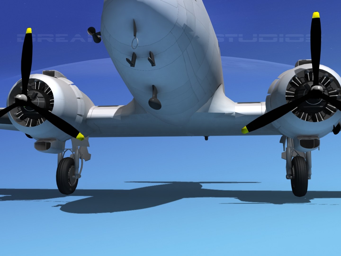 Dc-3 Douglas 3d Dxf