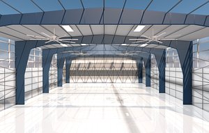 3D airplane hangar