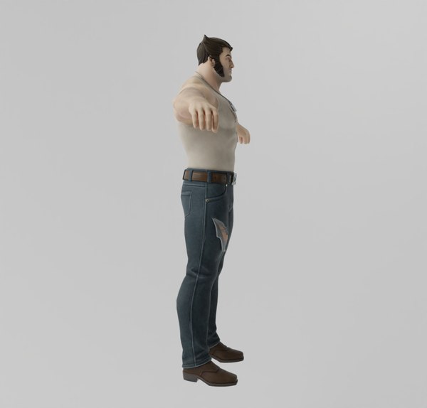 Logan Wolverine Lowpoly Rigged 3D model - TurboSquid 2033683