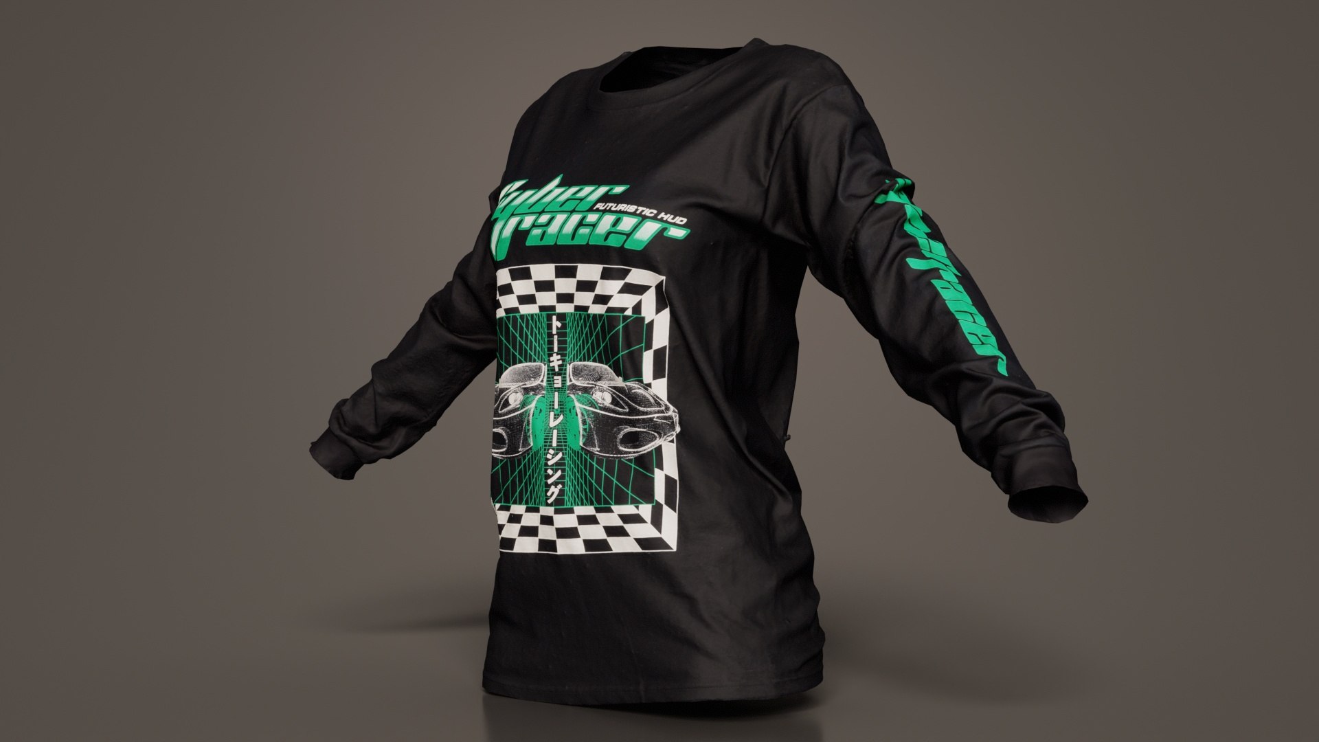 Futuristic Cyber Racer Tshirt Remastered 3D Model - TurboSquid 2361734