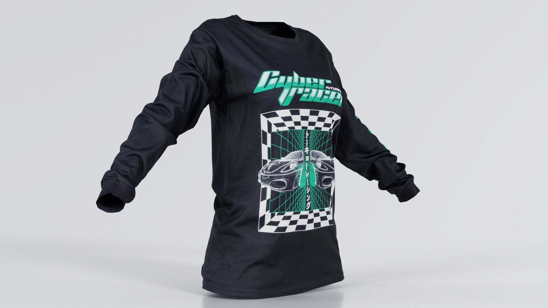 Futuristic Cyber Racer Tshirt Remastered 3D Model - TurboSquid 2361734