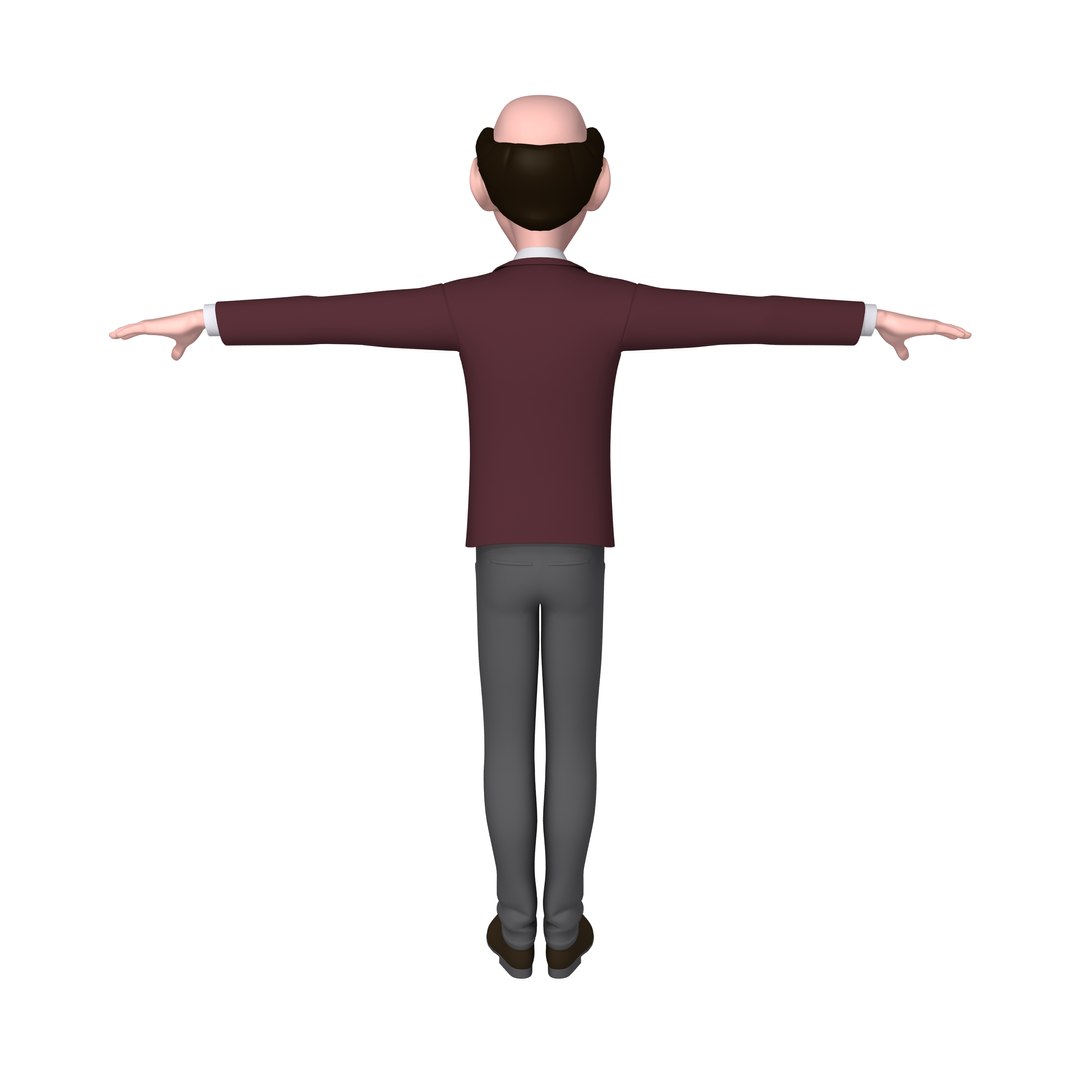 Man Cartoon Professor 02 Model - TurboSquid 1623004