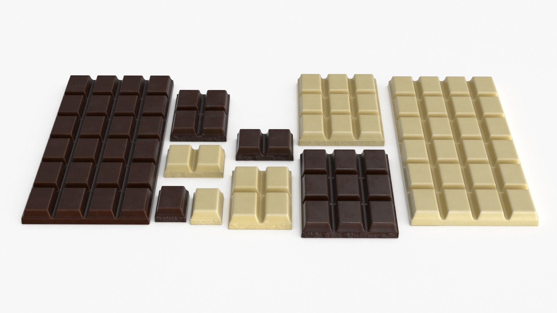 Dark and White Chocolate Set 3D model https://p.turbosquid.com/ts-thumb/Qx/wyAzTI/0I/1chocolate_008/jpg/1691146475/1920x1080/fit_q87/e4c97e92e52ee44203346fce28340ab598c768cb/1chocolate_008.jpg