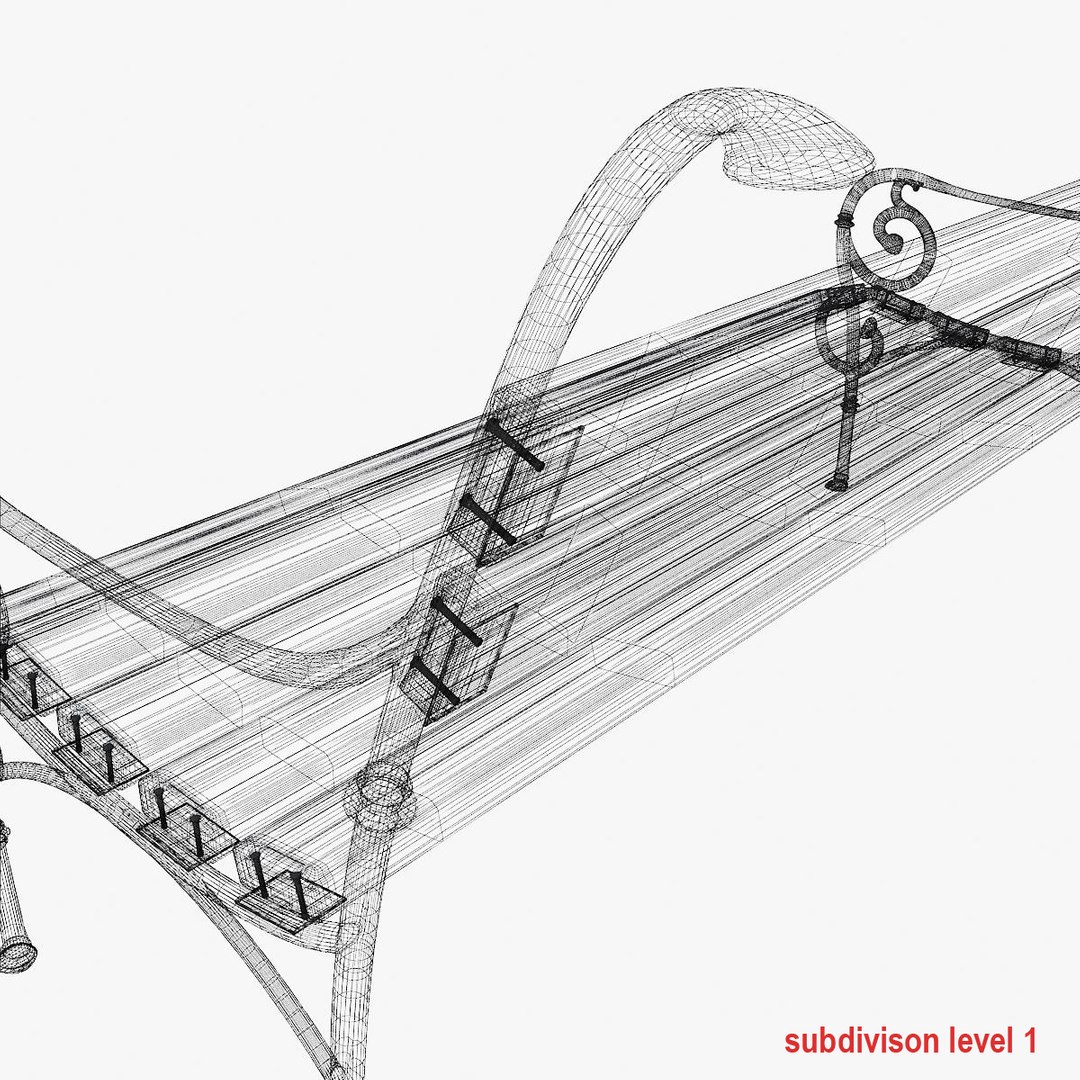 3d model bench 1
