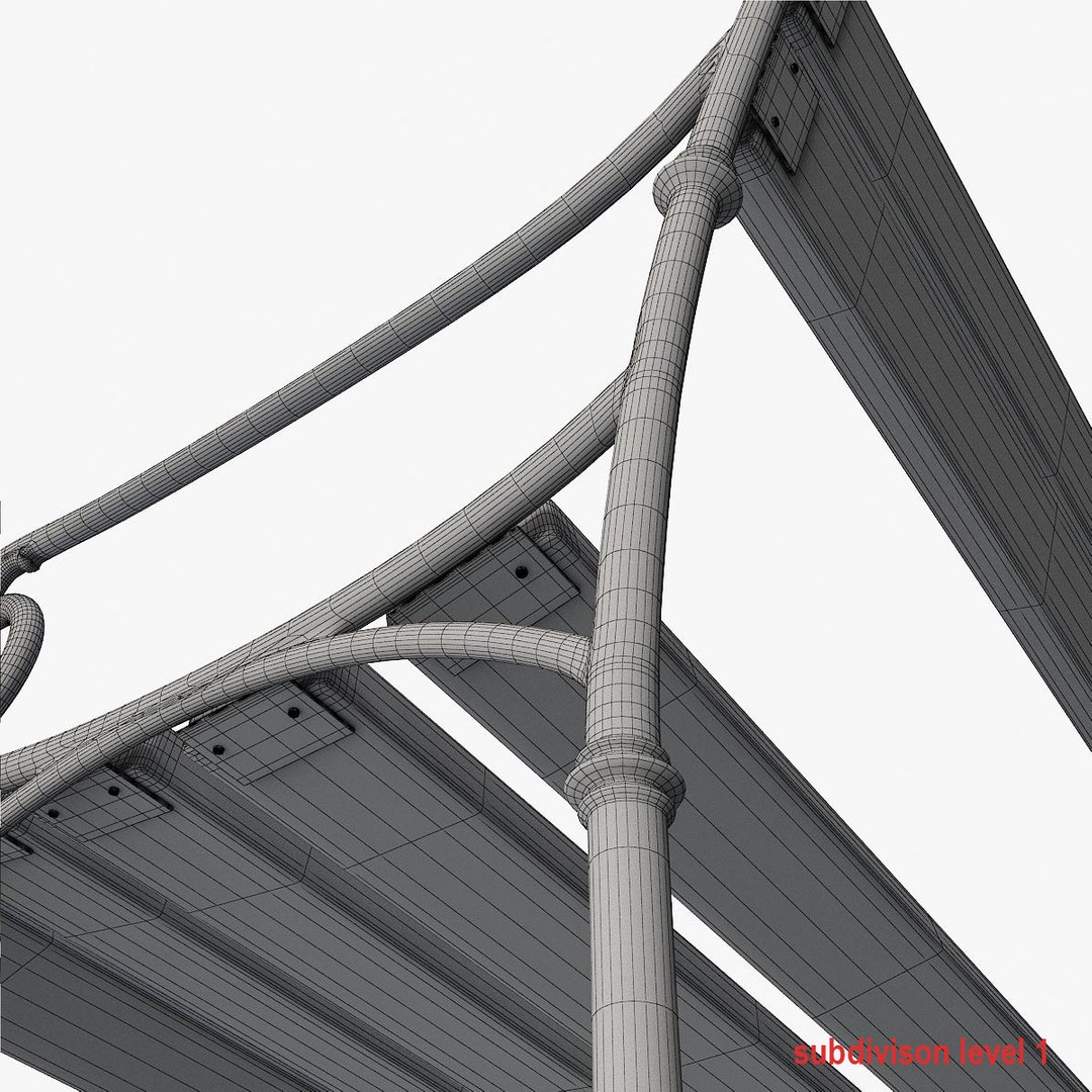 3d model bench 1