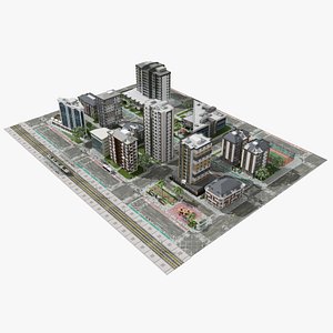 3D city buildings